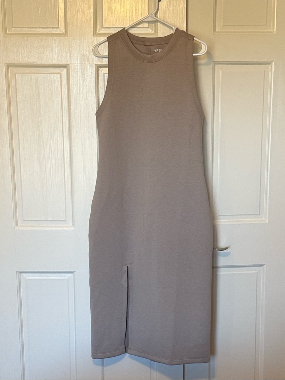 Abercrombie & Fitch Sleeveless Taupe Athletic YPB Midi Dress L - Picture 8 of 8